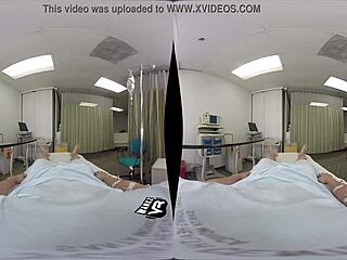 Virtual reality wanking with a petite pornstar