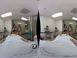 Virtual reality wanking with a petite pornstar