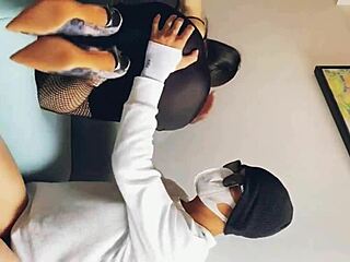 Amateur couple indulges in a playful session