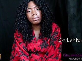 Black mom with big tits gives jerk off instructions to her boy in the morning