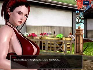 Mythic Manor's waitress with huge tits dubs in animation