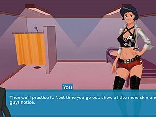 Redhead babe gets  completely spied in this cartoon porn video