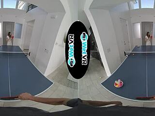 POV VR porn featuring a loser in the game of ping pong and creampie