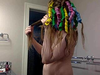 Wet and Wild: A Shower Fetish Show with a Blonde Bimbo