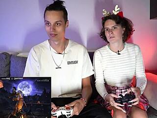 Transgender Challenge: Striptease Game with Sexy Tits and Big Dick