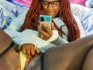 Ebony babe's sensual masturbation session with big toys