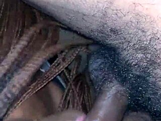 Ebony babe gives deepthroat blowjob and gets facial