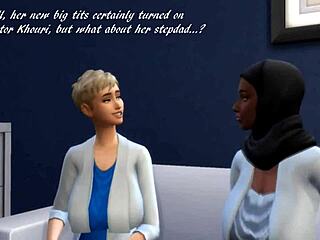 Cumshot on Tammy's big tits in Sims 4