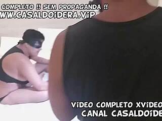 Amateurs crossdress in a lesbian threesome