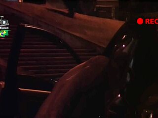 Voyeuristic view of Brazilian pornstar giving a blowjob in Xvideos red car