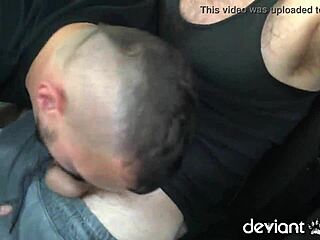 Juicy gay cock gets sucked and fucked in public parking lot