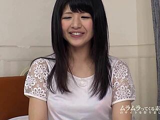 A timid Japanese girl with no experience in onani, who is hesitant and has had a sexual encounter with her friend, visits an AV interview for a surprise! She undresses and allows me to penetrate her vagina using a cuzco