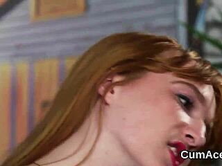 spicy babe gulps jizz load on face