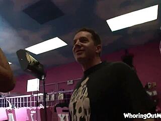 hey audrianna angel giving blowjob to two dicks in wild threesome fucking