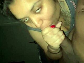 Veronica deepthroats monster black cock then lets stepdad cum on her face after handjob