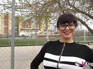 Damaris, a brunette milf, teaches a young 18+ guy how to fuck with blowjob and cumshot