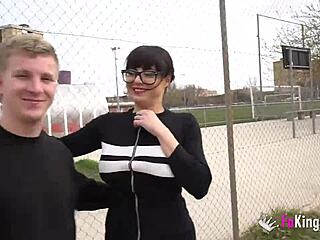 Damaris, a brunette milf, teaches a young 18+ guy how to fuck with blowjob and cumshot