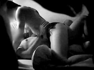 Hot European couple enjoys a moaning threesome