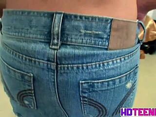 Brooksskye teases with jeans and strips