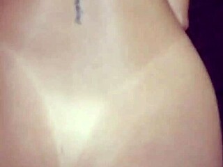 thirsty babe finishes drink and takes cum in glass 😏