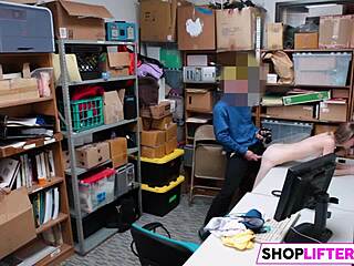 Shoplifting sweety catarina gets slammed in the store