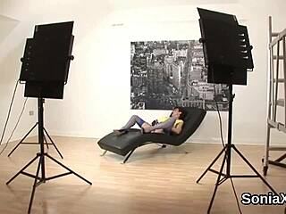 english milf lady sonia unveils her giant titties in lingerie