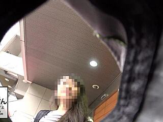 asian girl gives japanese blowjob leading to facial in amateur scene