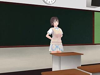 Anime girl flashes panties in bold self-introduction