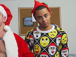 Hot straight guy discovers gay sex in a homosexual holiday special.