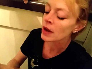 mandie megan's amateur blowjob leads to swallowing cum on homemade cock