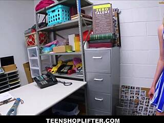 I’m So Torn Over Celestina Blooms Shoplifting Fuck by Guard. Her Teen Body Shook Me!