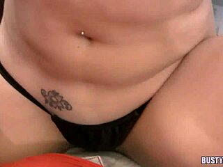 Sammie dances in panties showing big tits and ass