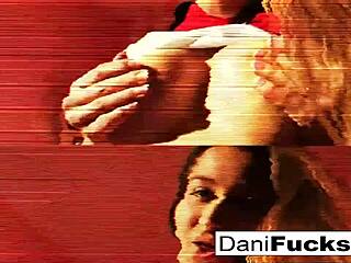 dani daniels starts masturbating her big tits and pussy before the cumshot.