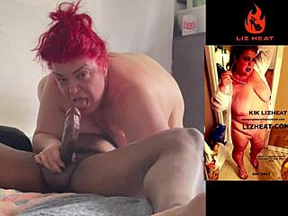 MATURE HOTWIFE SUCKS BOYFRIEND'S MONSTER COCK BEFORE WORK.