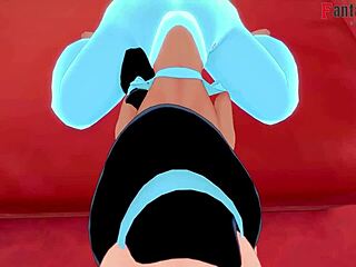 Princ Jasmine ger intensiv blowjob i POV stil scen