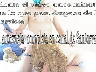 after the interview, young latina girl sucks cock until cum on face