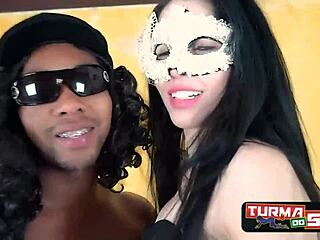 Latina daughter gives ass to group?