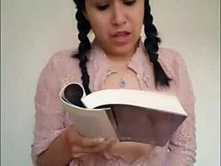 A Brazilian amateur is distracted by her vibrator in this amateur video