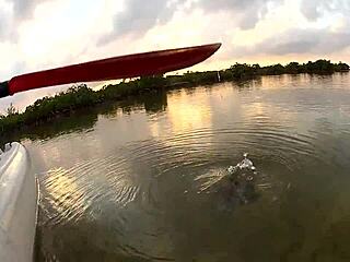 Flashing Boobs on a Boat in Public View