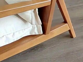 handjob in front of the mirror leads to orgasm