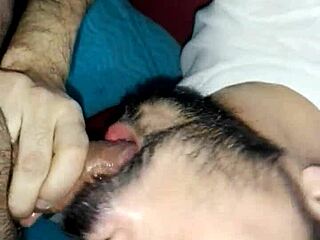 bisexual guy sucking like a calf in the scene