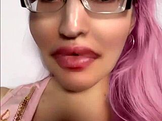 Face Seduction! Goddess in Glasses Teases with Jerk Off Instructions