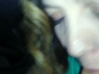 My horny wife liz d blows cock after bar