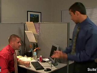 sweet gays engage in hardcore office banging at work