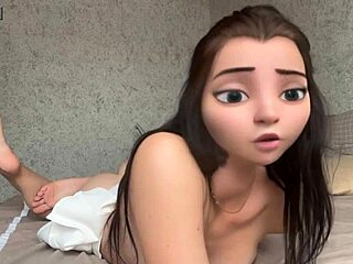 Мультяшная крошка, хочешь посмотреть, как я тру киску дилдо?