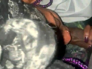 in the dimly lit room, she takes a drag and dives onto the huge black dick