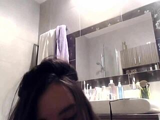 this sexy teen dances in the bathroom on webcam