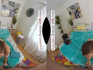 katie kush from naughty america invites friend to dorm for book but they have pussy play