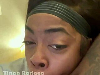 Dick for breakfast with ebony petite sucking big black cock early morning