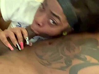 Dick for breakfast with ebony petite sucking big black cock early morning